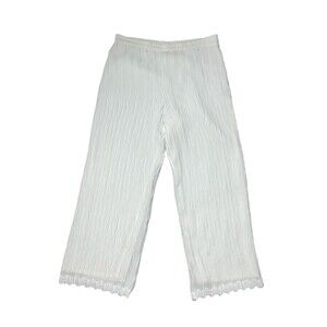Vivienne Tam Womens Size 2 White Wide Leg Lined Casual Pants High Rise
